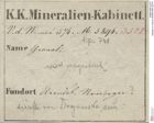Etiketten zu Granat (NHMW-MIN-Ap741)